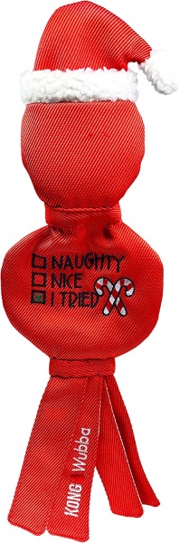 KONG Holiday Wubba Flatz Dog Toy - Large