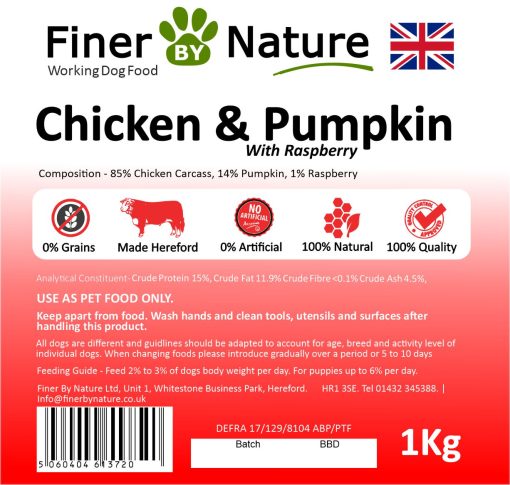 Finer By Nature Chicken & Pumpkin 1kg