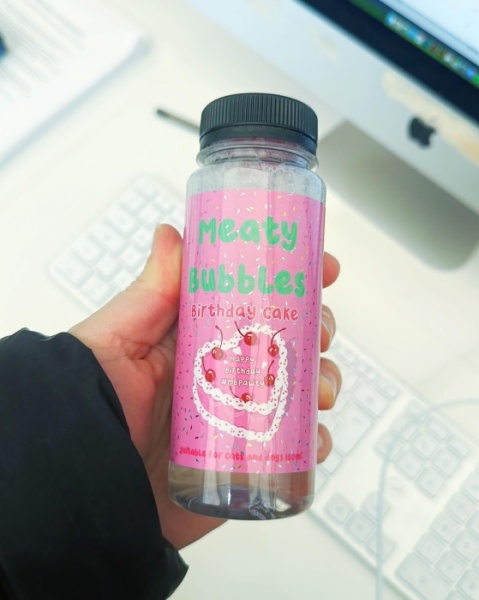 Meaty Bubbles Birthday Cake Flavour