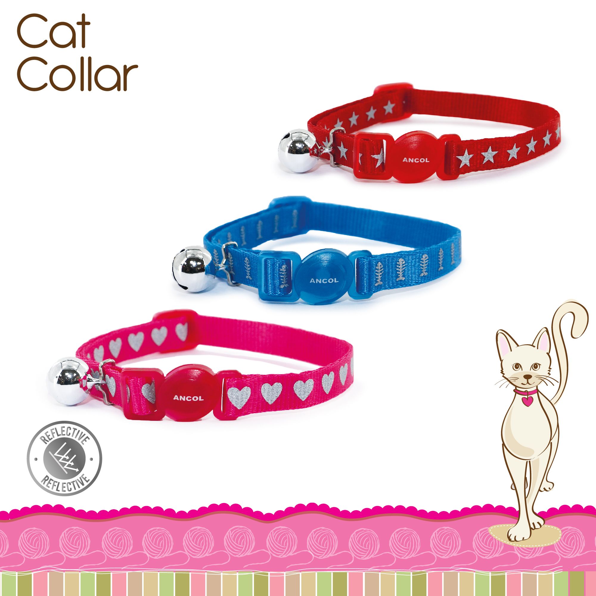 Ancol Safety Buckle Reflective Collar bunnysmoggysdoggys