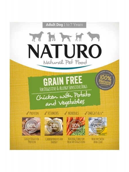 Naturo Grain Free Chicken & Potato With Veg Tray 400g