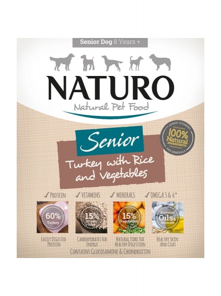 Naturo Senior Turkey & Rice With Veg Tray 400g