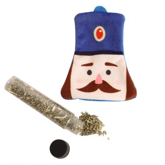 Pet Brands Festive Nutcracker Play And Fill Cat Toy