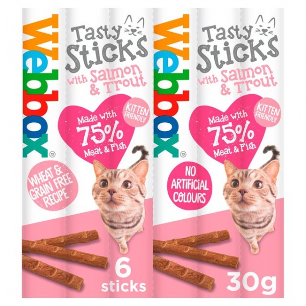 Webbox Tasty Sticks Salmon & Trout Cat Treats